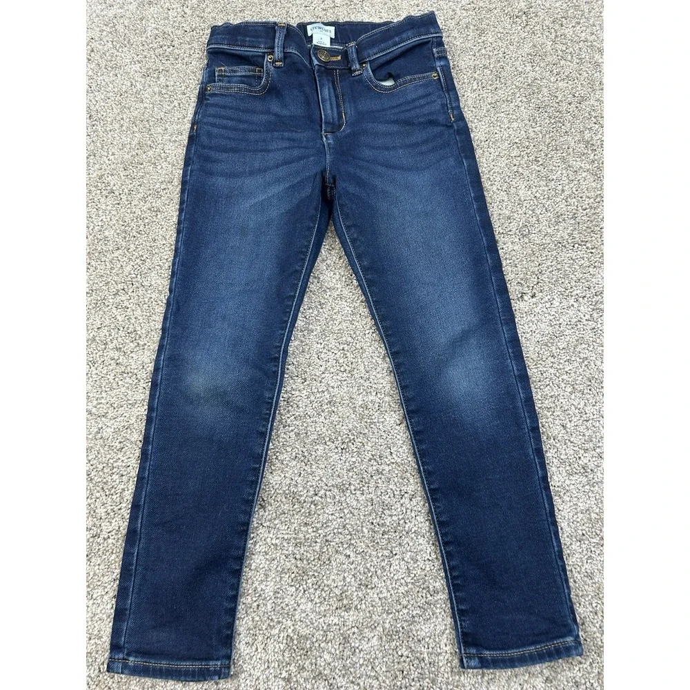 J Crew Crewcuts Girls Fall Green Long Sleeve Cotton Shirt 6/7 & Jeans Sz 7 #0332